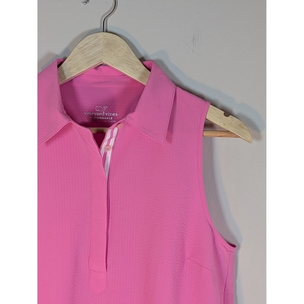 Vineyard Vines Sleeveless Harbor Popover Dress Pink Golf Tennis Woman Small